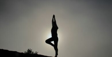 person doing yoga exercises